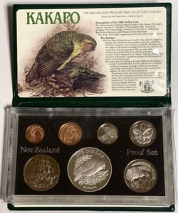 NEW ZEALAND - 7-Coin Proof Set - 1986 - Km-PS28 with Silver (0.925) $1 coin COA! - Picture 1 of 4
