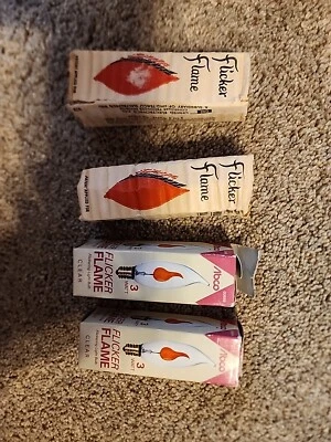 Vintage Abco & United Ling-Temco 2-3 Watt Flicker Flame Bulbs Candelabra C7 Base - Image 1 of 4