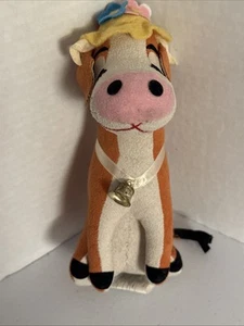 Vintage DAKIN Dream Pets Clarabelle The Cow Velveteen Sawdust Stuffed Animal - Picture 1 of 10
