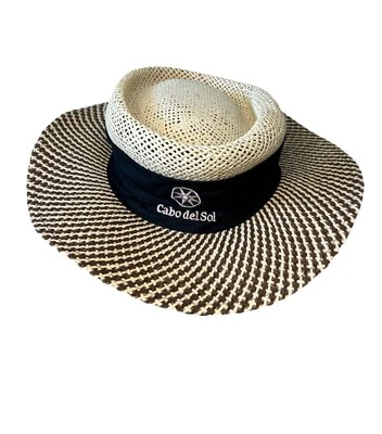 VTG Cabo Del Sol Straw Bohemian Style Hat By Ahead Fine Hats M/L Unisex Beach - Image 1 of 4