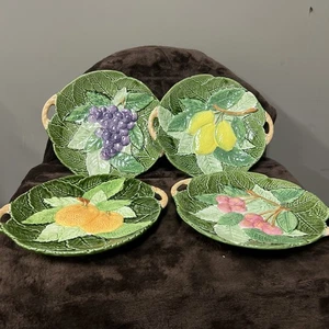 Lord & Taylor’s, Plates with Handles, Fruit Designs, Lot of 4 New No Box Japan - Picture 1 of 7
