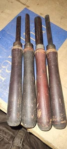 Juego de 4 cinceles de torneado de madera vintage ver las fotos  - Imagen 1 de 12