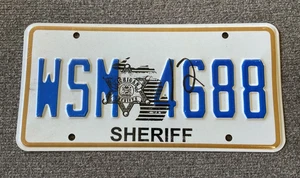 SELTENES GOLDRAND 2019 MICHIGAN NUMMERNSCHILD SCHWARZES LOGO ORIGINAL NIE VERÖFFENTLICHT - Bild 1 von 2