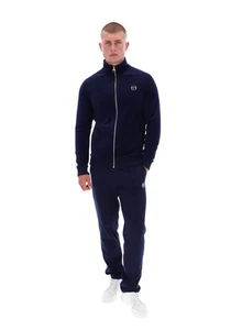Sergio Tacchini Trainingsanzug Herren Velour Court Trainingsjacke / Hose Maritim Blau - Bild 1 von 16