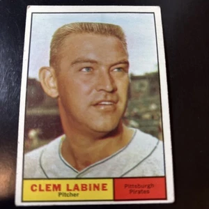 CLEM LABINE 1961 TOPPS BASEBALL CARD #22 PITTSBURGH PIRATES - Picture 1 of 10