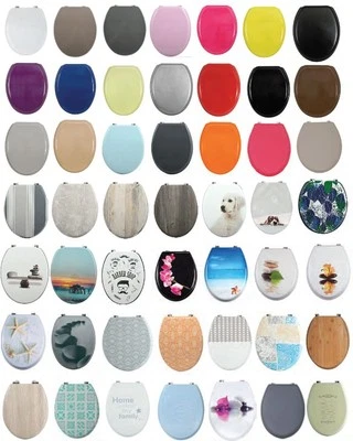 MSV Design WC Sitz Toilettensitz Toilettendeckel MDF Klodeckel Deckel Klobrille  - Bild 1 von 3