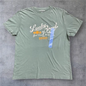 Lucky Brand normale Passform neu mit Etikett grün Grafik T-Shirt Herren Größe Large - Bild 1 von 7