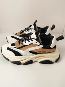 STEVE MADDEN POSSESSION Sneakers Black/Tan W9.5/K-Pop/Grunge/Quiet Luxury/City - Picture 1 of 10