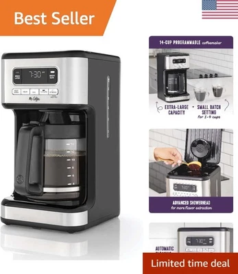 Cafetera totalmente automática de 14 tazas - Elegante acero inoxidable con mantener caliente Foto 1 de 4