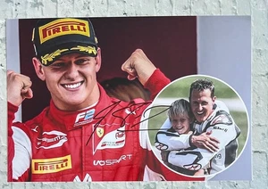 ORIGINAL Autogramm von Mick Schumacher. pers. gesammelt. 100% ECHT. GROSSFOTO - Picture 1 of 1