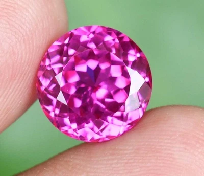Flawless 7.40 Ct Natural Mogok Rose Pink Ruby Certified Round Loose Gemstone - Image 1 of 4