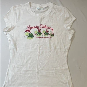 Camiseta Aeropostale Bebé S/M Vintage Años 90 Y2K Navidad Aero Tortuga Santa Camiseta Top - Imagen 1 de 6