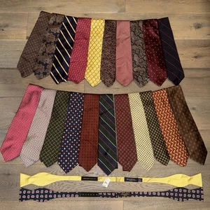 LOT 23 Vtg Brooks Brothers Mens Silk Tie Repp Stripe Paisley Dot Geometric Horse - Picture 1 of 22