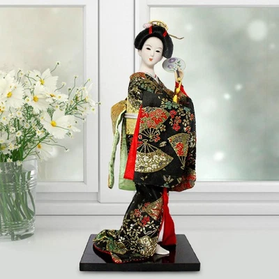 12 Zoll japanische Geisha Figur asiatische Kabuki Puppe Sammlerstück Handwerk Tischdeko - Bild 1 von 4