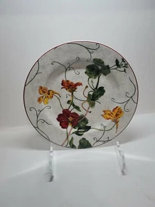 American Atelier FLORAL VINE 5016 Salad plate Red Flowers, 8 1/4"  - Picture 1 of 3