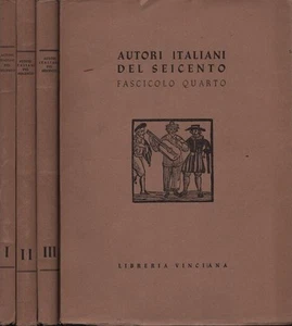 Autores italianos de seiscientos. 4 voll. vari. Biblioteca Vinciana. SLB24 - Picture 1 of 1