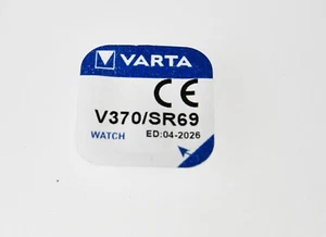 V370 Varta Knopfzelle Batterie V 370 SR920,1188SO,TR920W,SR920W,AG6   - Bild 1 von 2
