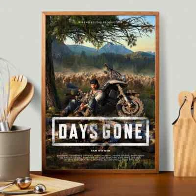 Days Gone Gaming Poster Zombie Game Wall Art for Gamers Rome Decor - Image 1 of 4