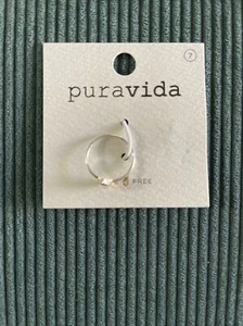 Pura Vida .925 Sterling Silver Teardrop Dainty Moonstone Ring Sz 7 - Picture 1 of 5