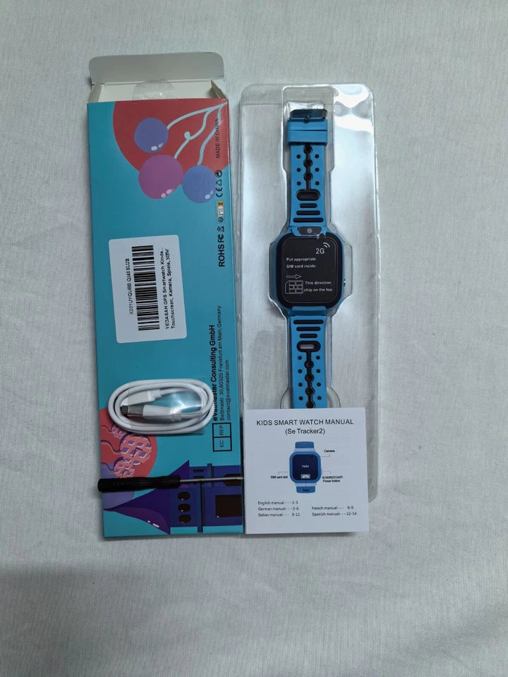 Smartwatch Kinder GPS LBS Uhr SOS 2G SIM Wasserdicht-Ausgepackt! Aber neu! - Bild 1 von 1