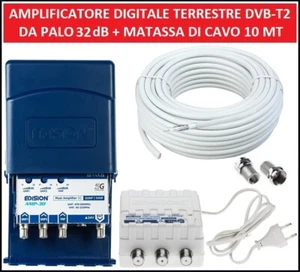 Amplificatore da Palo Antenna Tv da Esterno VHF UHF Filtro 5G 4G LTE Integrato ! - Foto 1 di 5