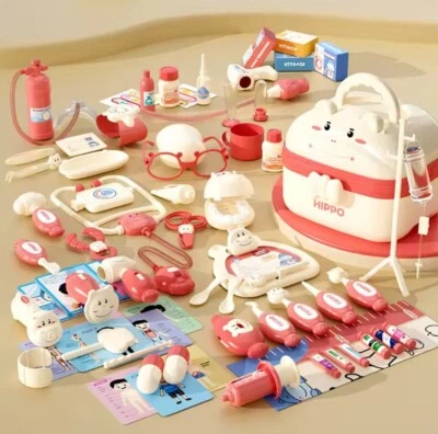 Kit Docteur Enfant 37/58/72 pcs 🎁 Mallette Médicale LED avec Sons et Lumières - Photo 1/4