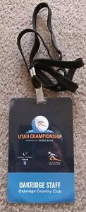 Korn Ferry Tour Utah Golf Championship Oakridge Country Club Laminate Entry Pass - Picture 1 of 2