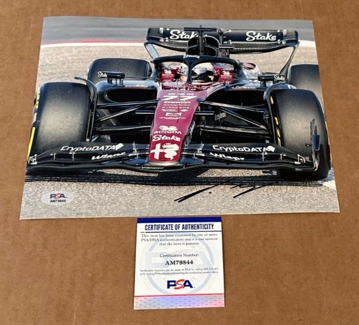 VALTTERI BOTTAS HAND SIGNED ALFA ROMEO FORMULA 1 8X10 PHOTO PSA CERTIFIED - Image 1 of 1