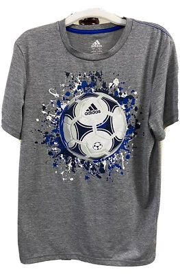 Boys Youth Seattle Sounder Soccer Jersey Gray Adidas Sz 14-16 L - Image 1 of 4