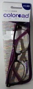 FOSTER GRANT Crystal Vision READER Eye Glasses CLEO PURPLE Premium Frame +1.50 - Picture 1 of 4