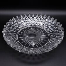 8" Antique ABP American Brilliant Cut Clear Crystal Round Dish Bowl 