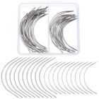 4X(50 Pieces C Type Needle For Weave Curved Needles For Hair, Wig Making, Carpet