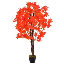 460319 Albero di Acero Artificiale con Vaso Rosso 120 cm Casa e Giardino Arredo