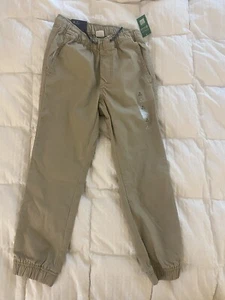 Gap Kids Khaki Joggers Boys Size SmallTan  Stretch Pockets Drawstring Waist - Picture 1 of 6