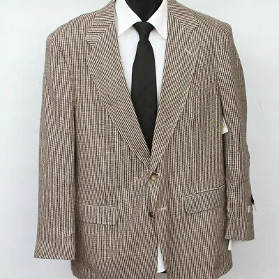 Jaqueta masculina esportiva John Weitz 100% seda bege teia 2 botões ventilação única 42 R - Imagem 1 de 4