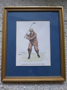 E L SHUTE VINTAGE (1890) GOLF PRINT. "Beginn des hohen Loftingstrichs.  - Bild 1 von 5