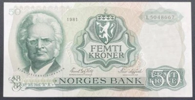 Banknote 50 Korner 1981 Norway UNC L5048667 - Image 1 of 2