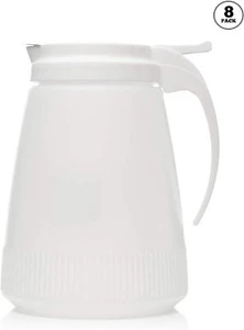 8 Pack - Plastic Syrup Dispenser With Plastic Lid-Syrup/Honey Dispenser 48 Oz. - Picture 1 of 8