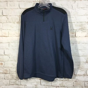 Spyder Women's Size Small Petite Navy Quarter Zip Pullover Top Base Layer - Picture 1 of 5
