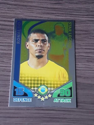RONALDO TOPPS MATCH ATTAX World Cup 2010 STAR LEGEND FOIL CARD BRAZIL NO PANINI - Image 1 of 4