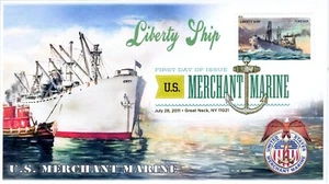 AO-4550-1, 2011, U.S. Merchant Marine, First Day Cover, Add-on Cachet, Digital C - Picture 1 of 1