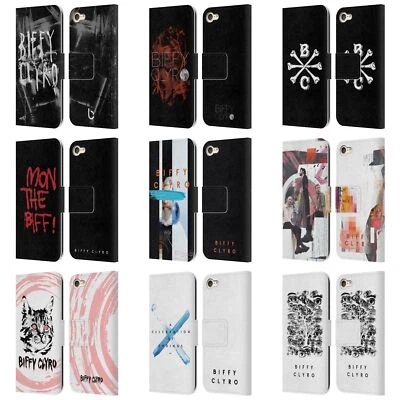 OFFICIAL BIFFY CLYRO GRAPHICS LEATHER BOOK CASE FOR APPLE iPOD TOUCH MP3 - Image 1 of 4
