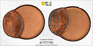 ER031 High grade 1989-D 1C Lincoln Cent PCGSMS65 RD. Mint Error - Picture 1 of 5