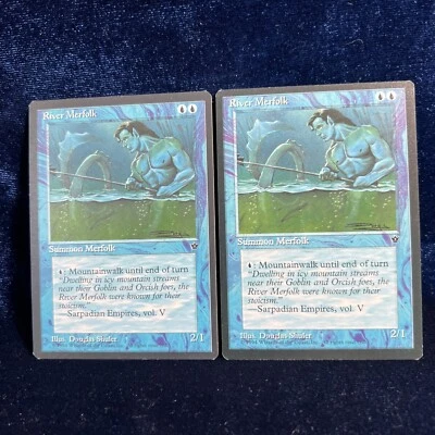 River Merfolk Fallen Empires MTG Rare Magic the Gathering RESERVED LIST - Image 1 of 4
