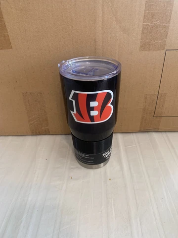 Cincinnati Bengals NFL 30oz Black Tumbler Cup Mug Logo Brands New Cover