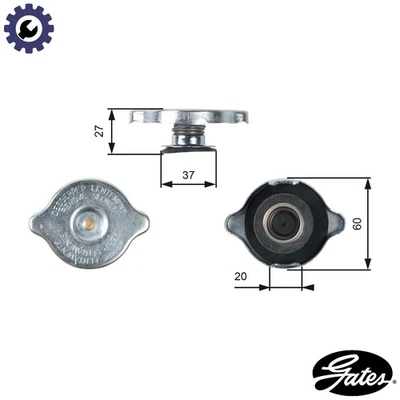 CAP COOLANT TANK RC217 FOR MERCEDES-BENZ CLK/Convertible VITO/Bus/Van 190 124 - Image 1 of 4