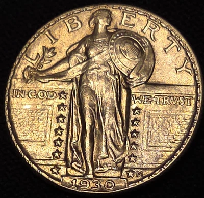 1930 25c Standing Liberty Quarter - AU++ - Image 1 of 4