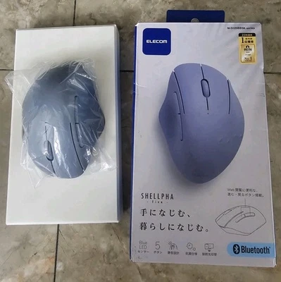 ELECOM wireless mouse Blue SHELLPHA white 2.4GHz 5 buttons - Image 1 of 4