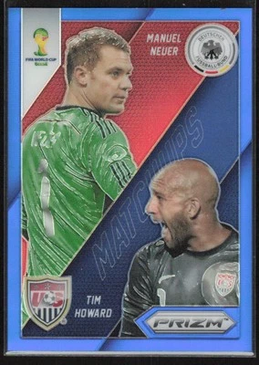 2014 Panini Prizm FIFA World Cup Matchups Blue Manuel Neuer Tim Howard /199 - Image 1 of 2