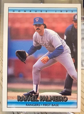 1992 Donruss Rafael Palmeiro #46 Texas Rangers - Image 1 of 2